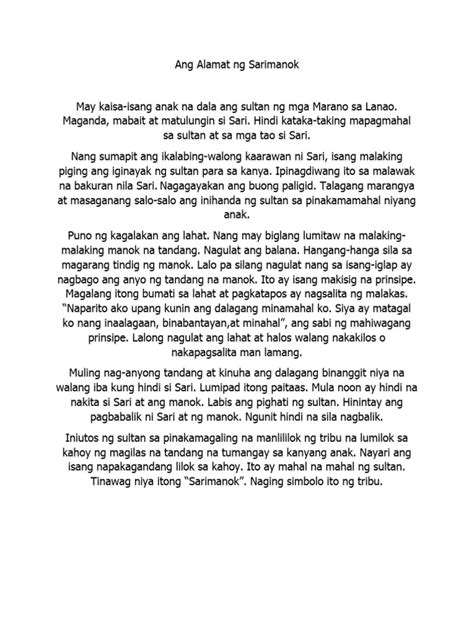 Ang Alamat ng Sarimanok .